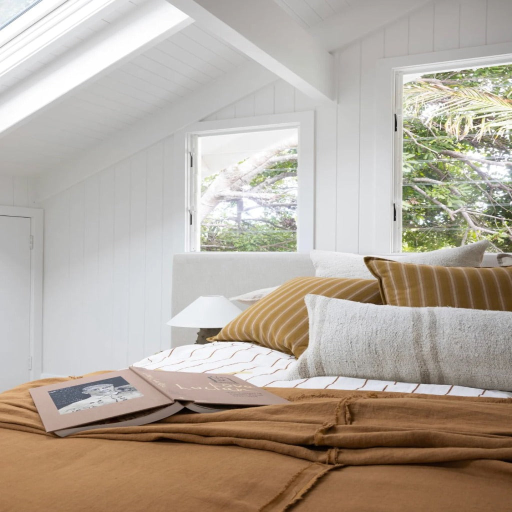 Stone washed Hemp Bedcover - TERRA