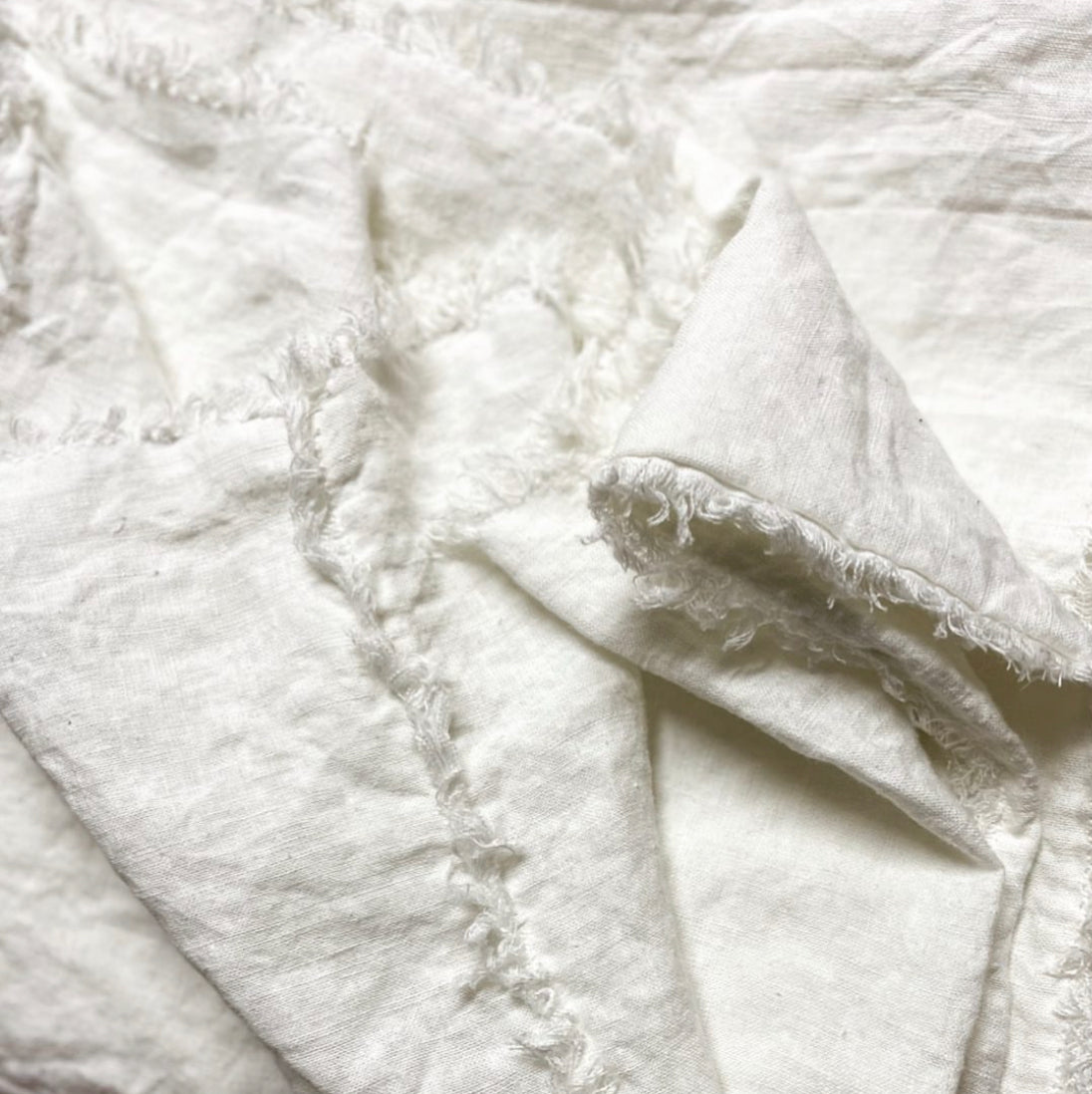 Heavyweight flax linen pillowcase - GRECIAN WHITE