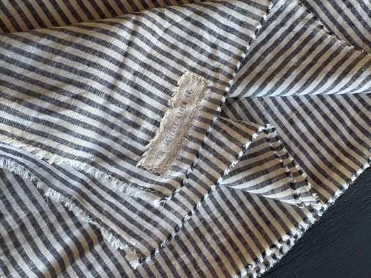 Striped linen tablecloth