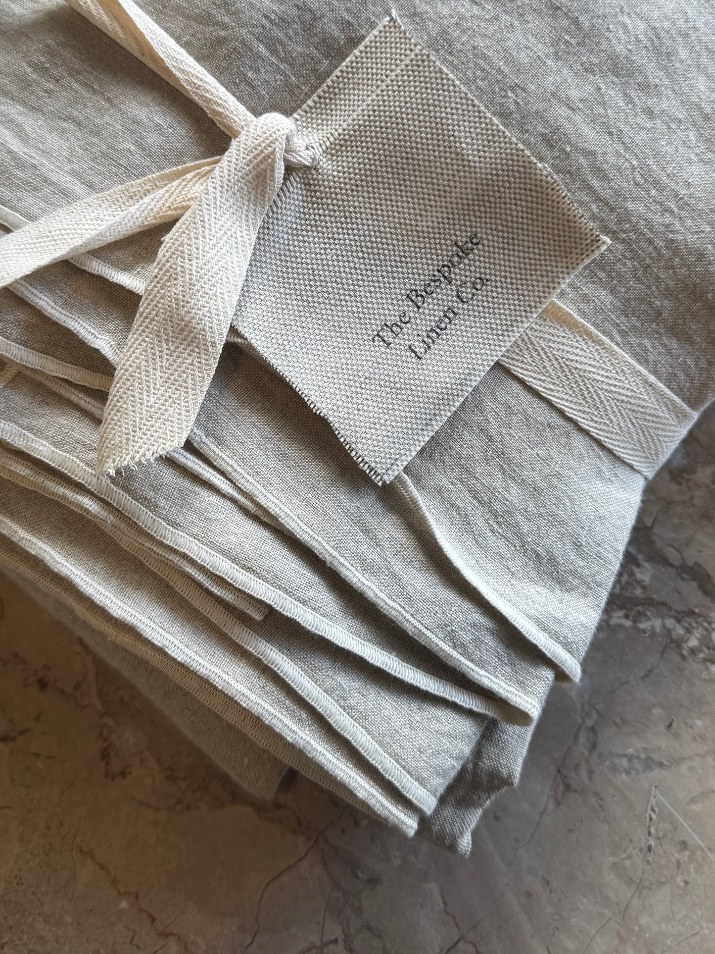 Natural Linen Luxe size flat sheets by Melìse Smith