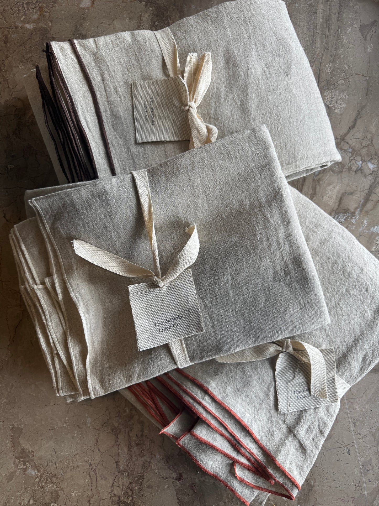 Natural Linen Luxe size flat sheets by Melìse Smith