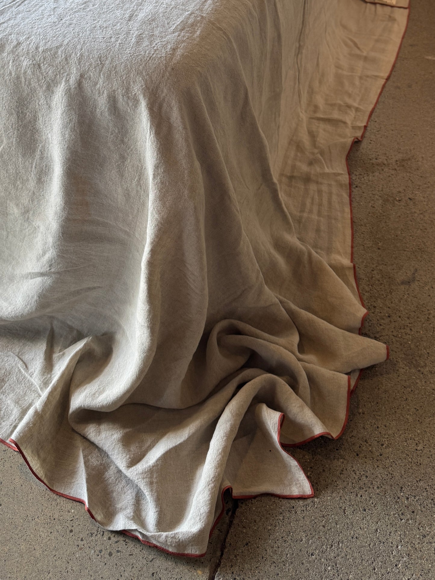 Natural Linen Luxe size flat sheets by Melìse Smith