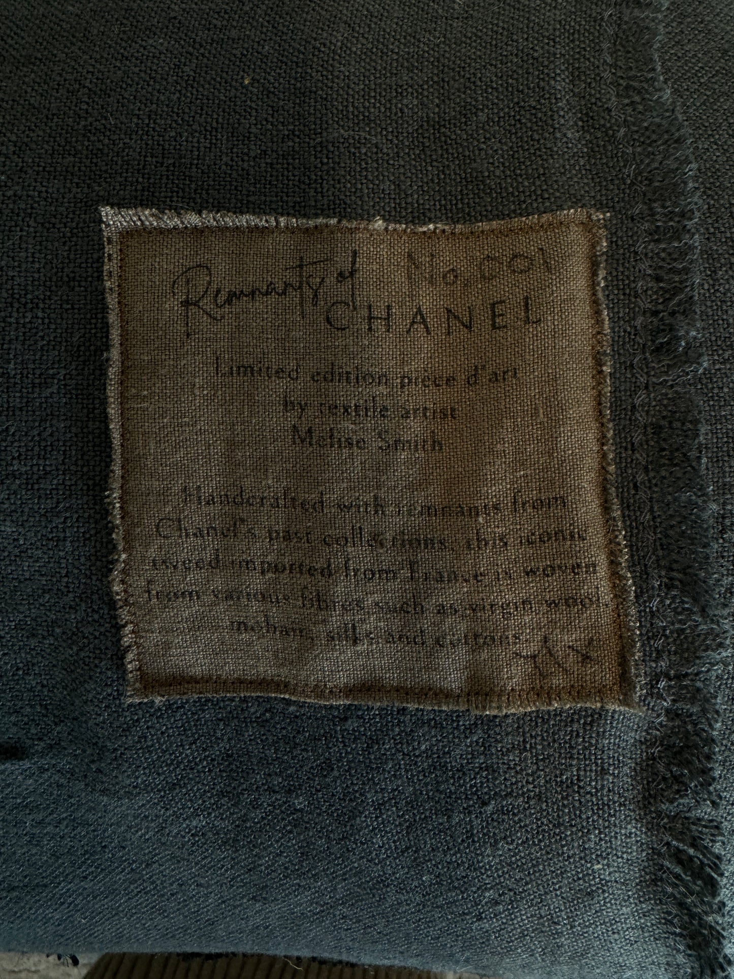 Remnants of Chanel - Out of the Bleu Lumbar Cushion