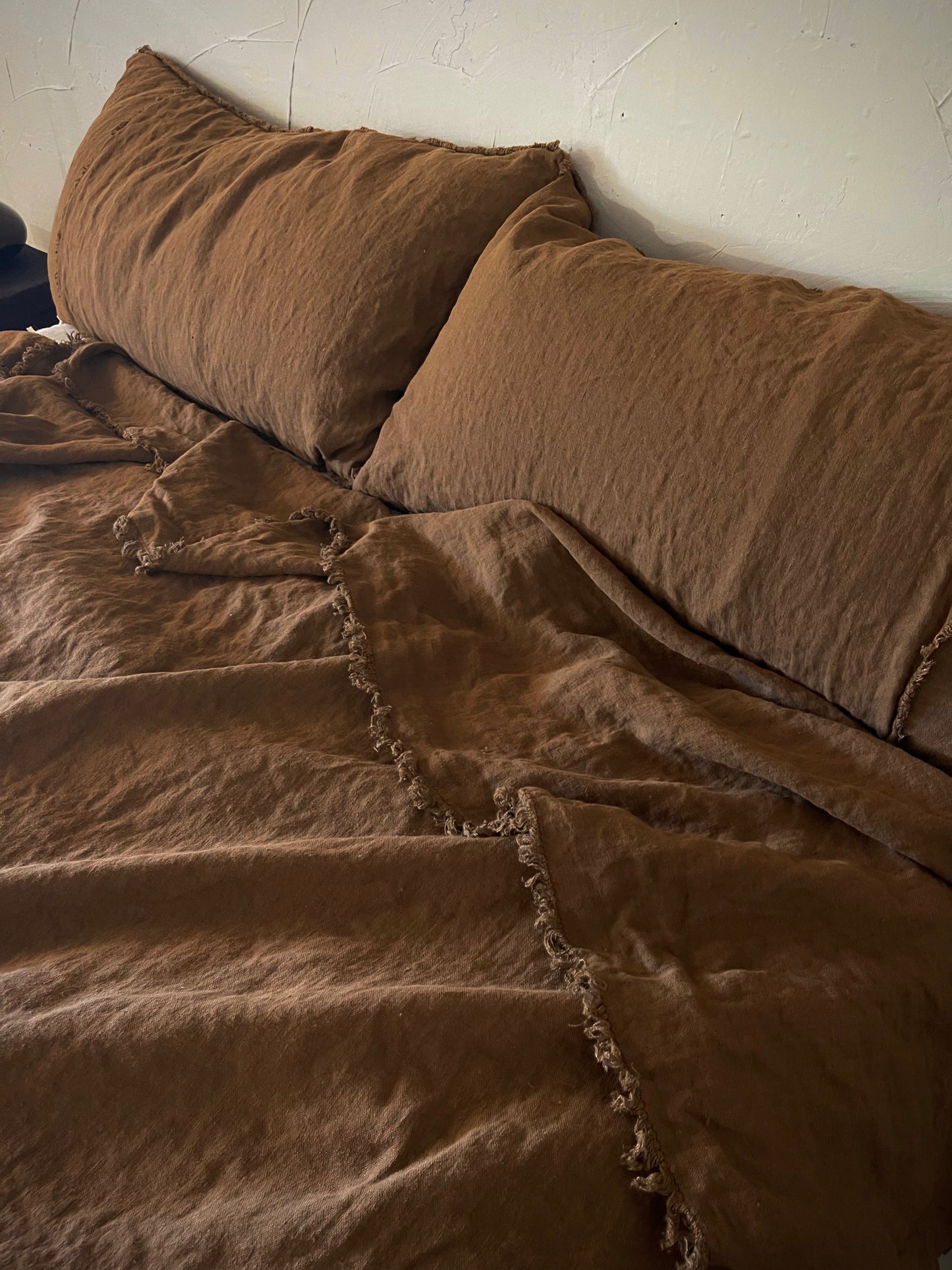 Heavyweight flax linen pillowcase - CANNELLE