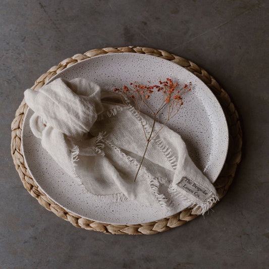 Guaze Linen Napkin Set - Alabaster