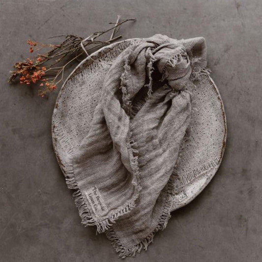 Guaze linen Napkin Set- Stone