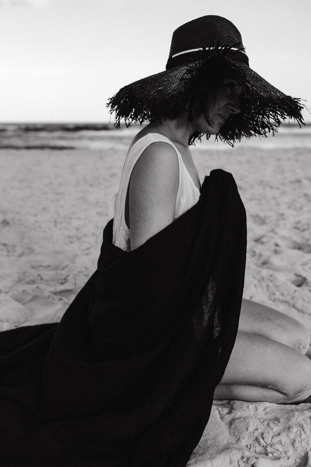 Fringed Sarong - Noir