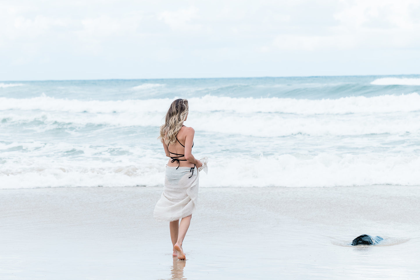 Mini Fringed Sarong - Naturelle