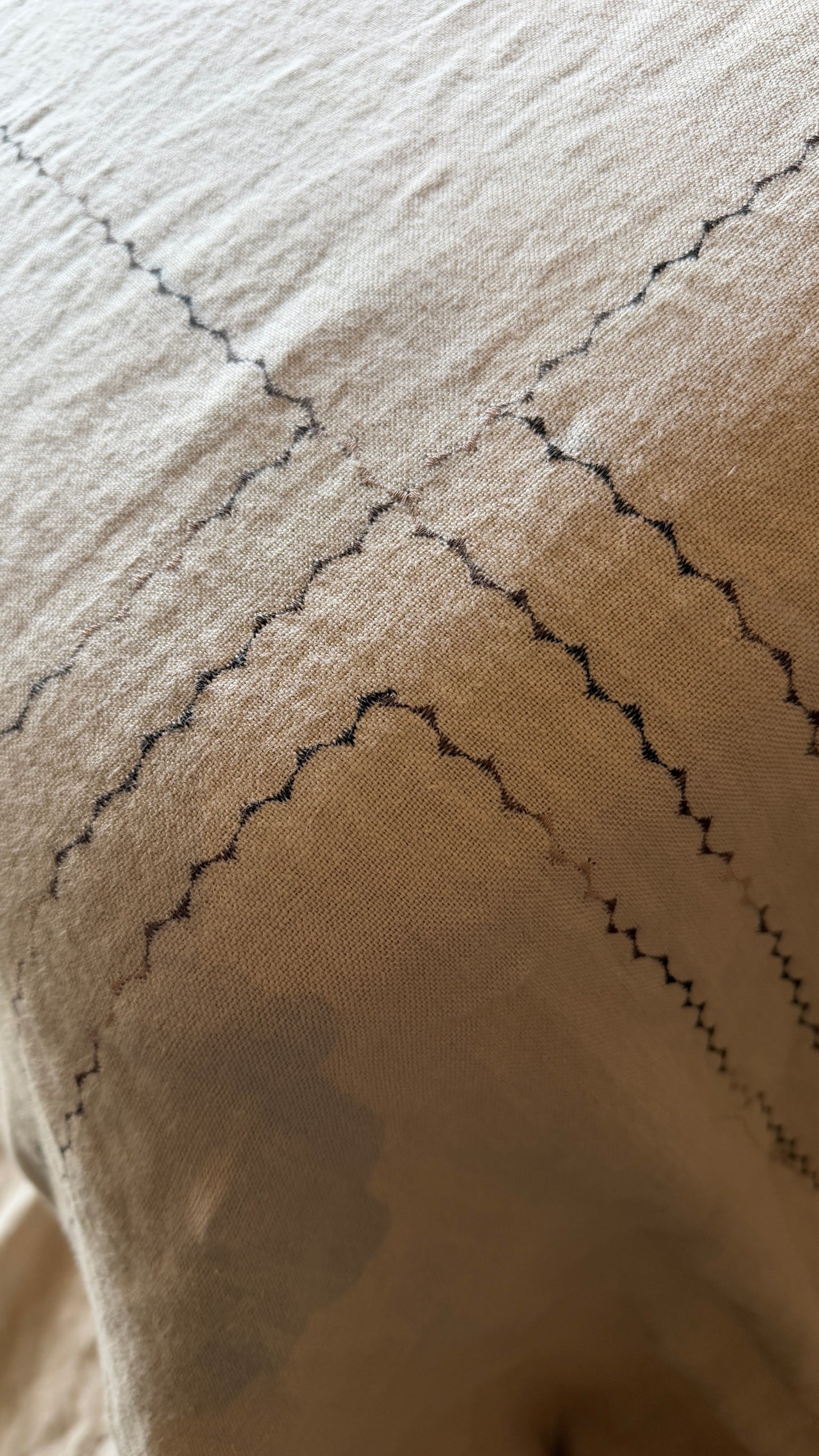 Embroidered Bedcover - Ombré Chocolate