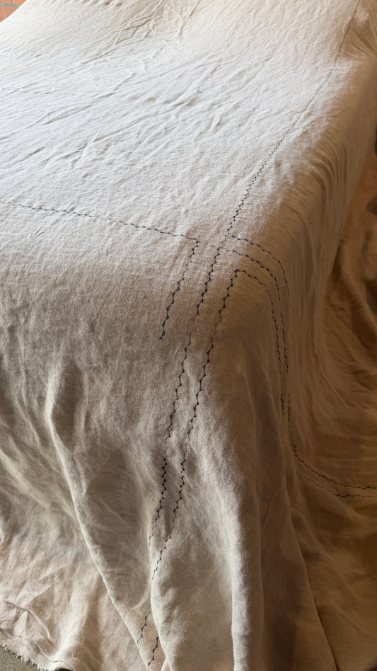 Embroidered Bedcover - Ombré Chocolate