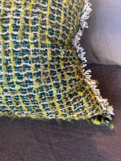 Remnants of Chanel -  Euro Cushion Green