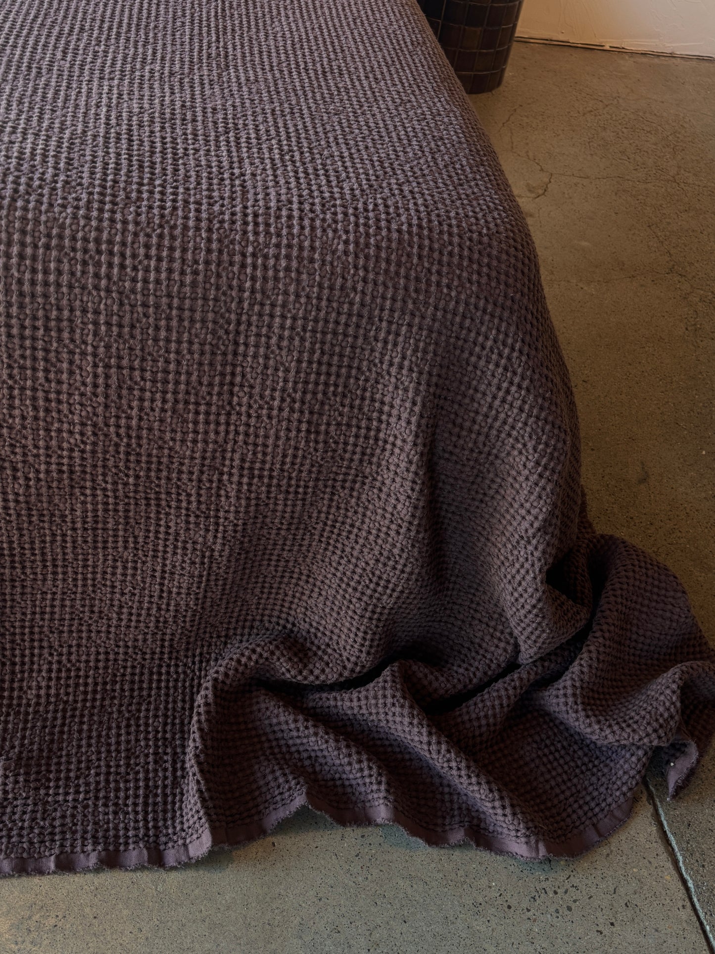 Waffle blanket - Mulberry