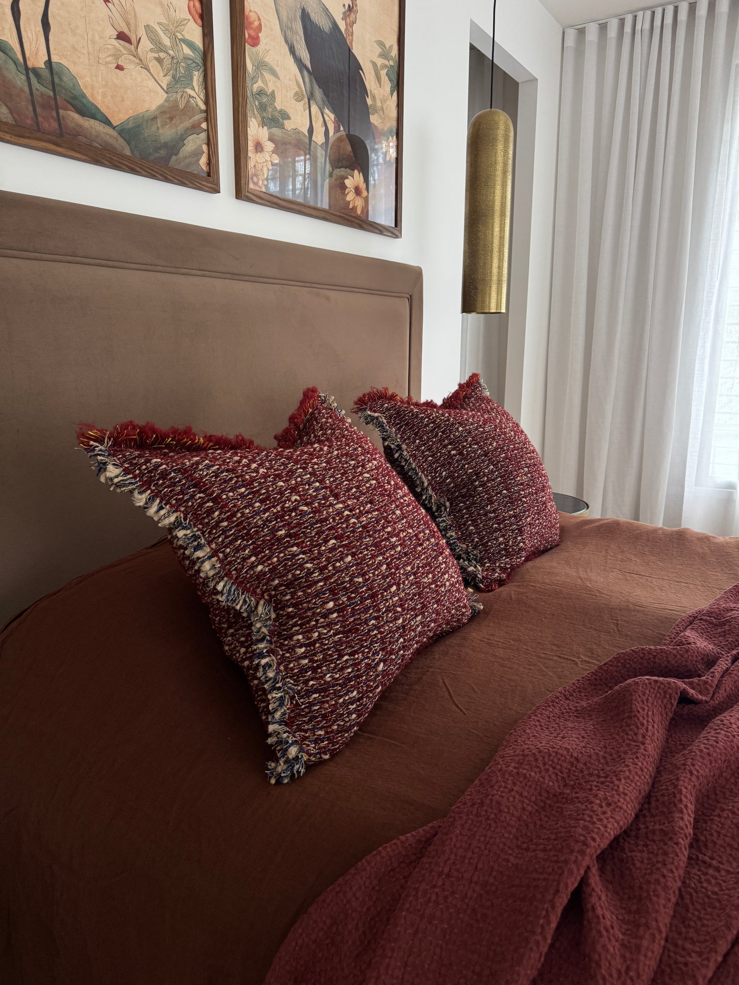 Remnants of Chanel -  Euro Cushion Red