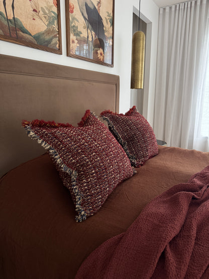 Remnants of Chanel -  Euro Cushion Red