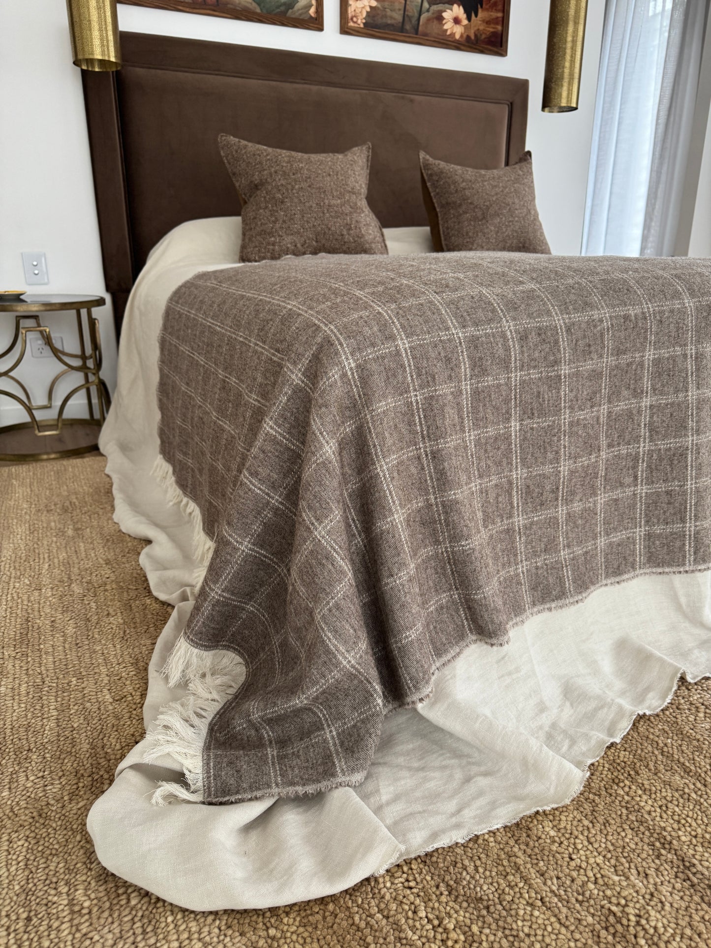 Italian wool and mohair  half  blanket 007