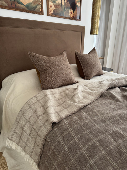 Italian wool and mohair  half  blanket 007