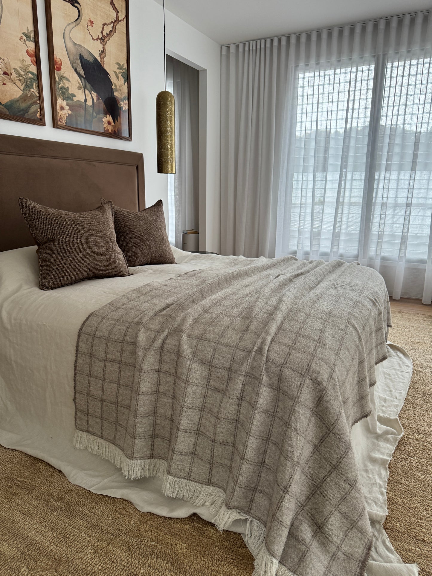 Italian wool and mohair  half  blanket 007