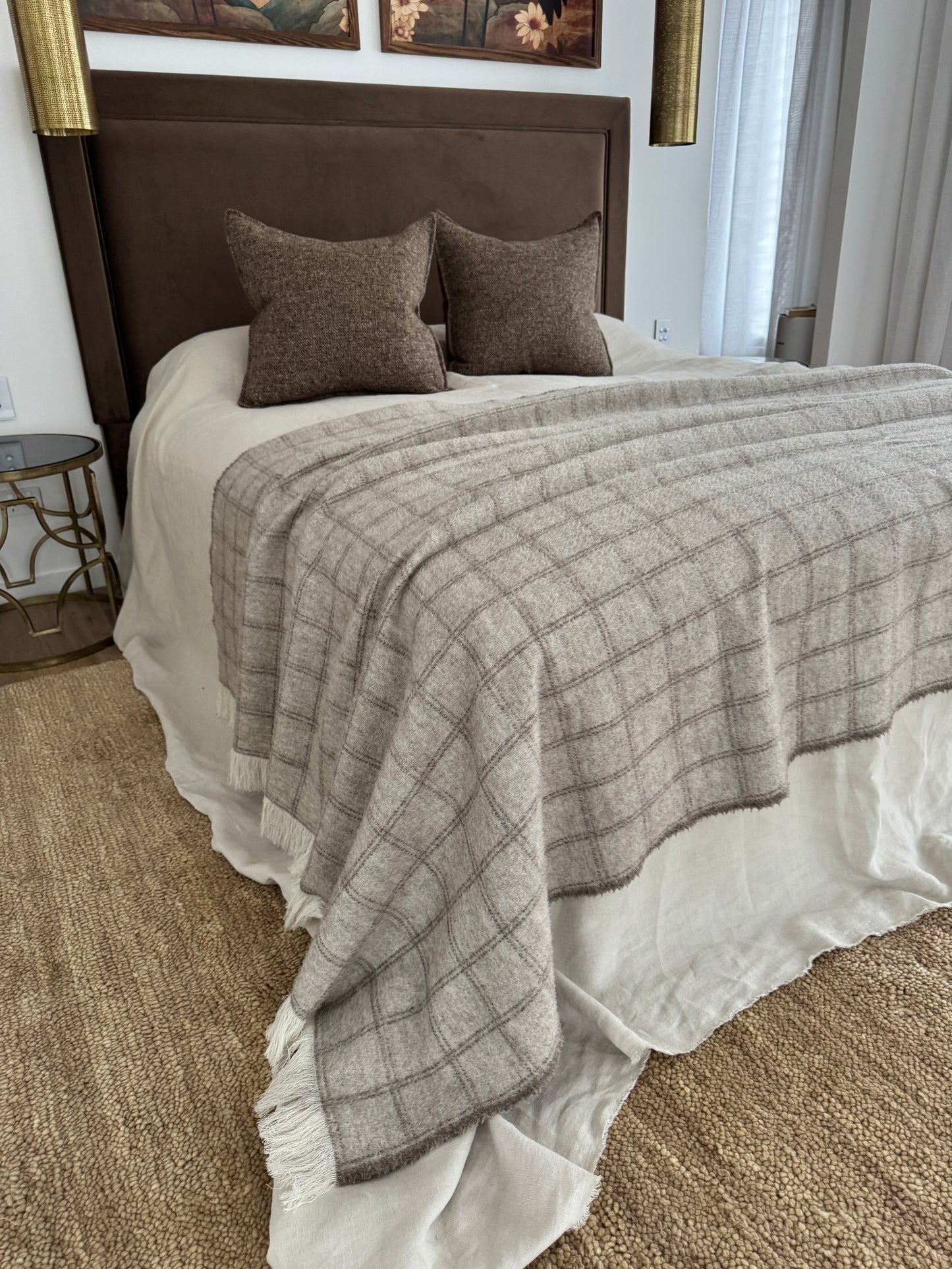 Italian wool and mohair  half  blanket 007