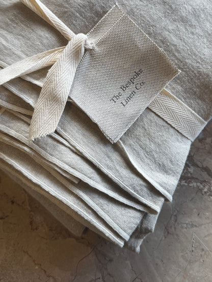 Natural Linen Luxe size flat sheets by Melìse Smith
