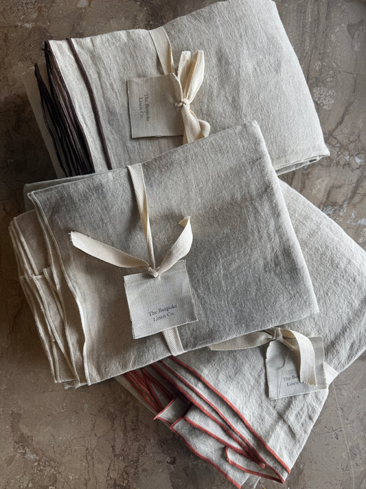 Natural Linen Luxe size flat sheets by Melìse Smith