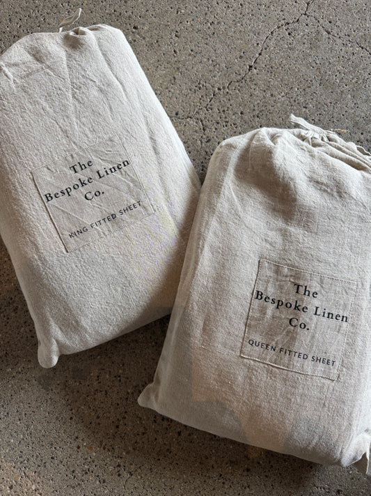 Natural Linen fitted sheets by Melìse Smith