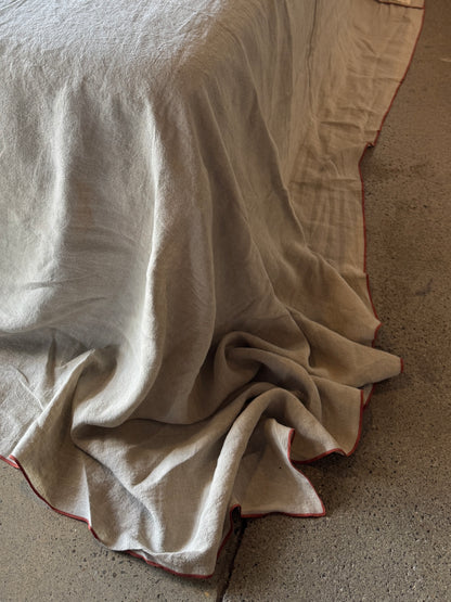 Natural Linen Luxe size flat sheets by Melìse Smith