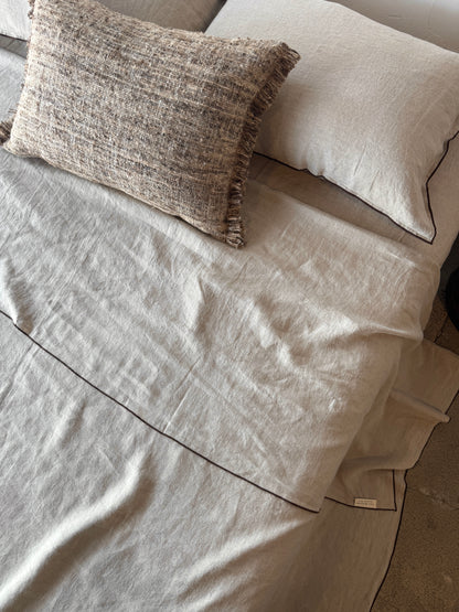 Natural Linen Luxe size flat sheets by Melìse Smith