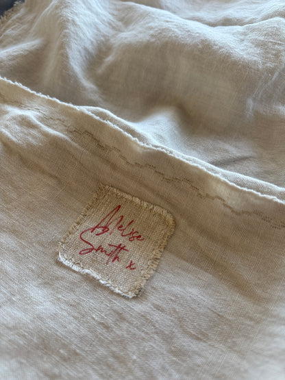 Custom embroidered sheets by Melìse Smith