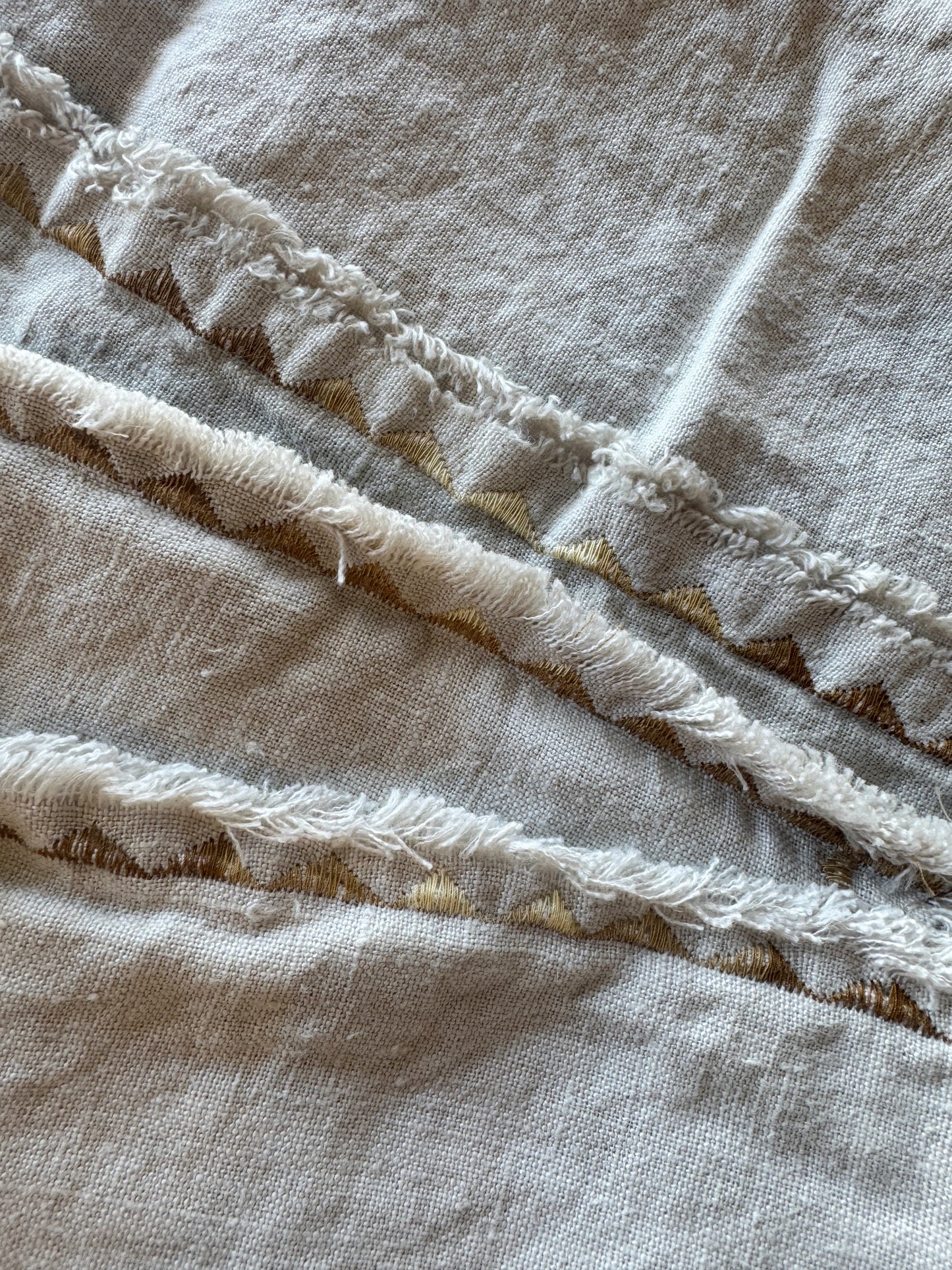 Custom embroidered sheets by Melìse Smith