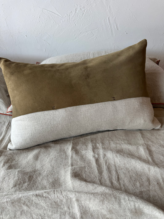 Hemp and leather lumbar