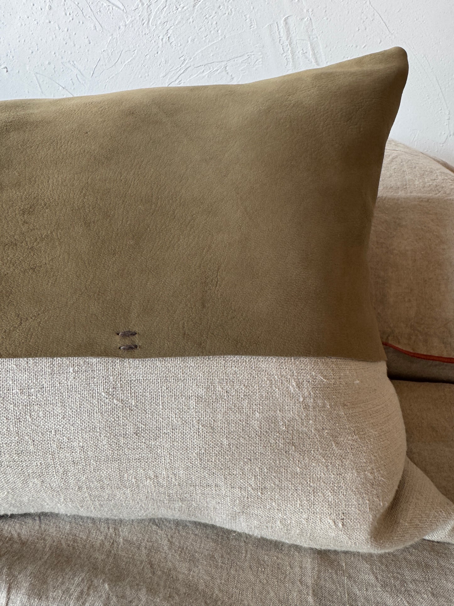 Hemp and leather lumbar