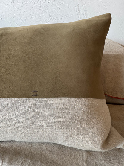 Hemp and leather lumbar