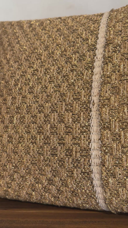 Remnants of Chanel -  Gold accent cushion