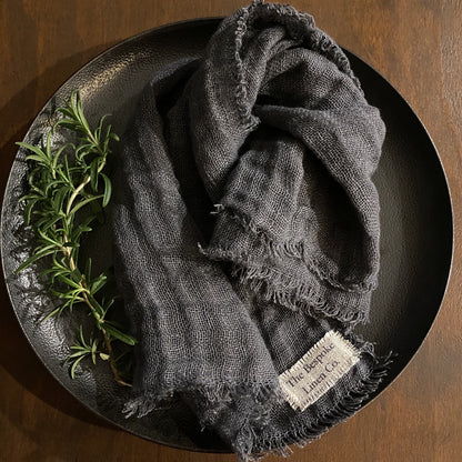 Open Weave Linen Napkin -  Slate