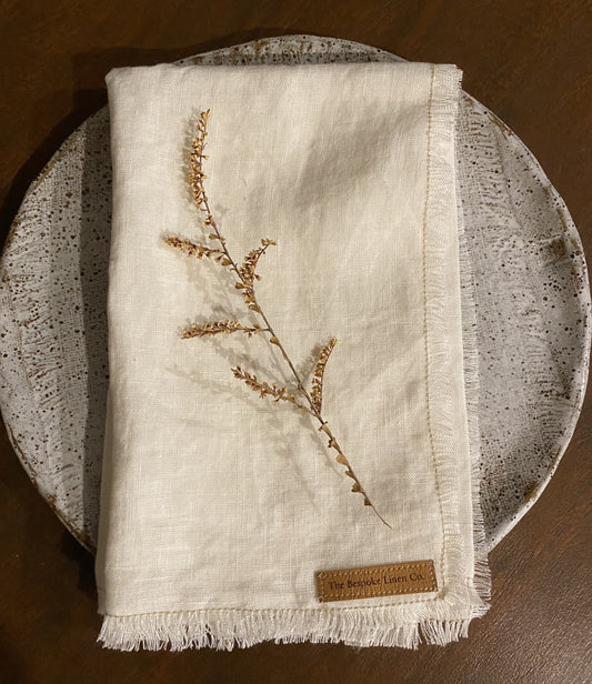 Traditional Weave Napkin Set- Alabaster