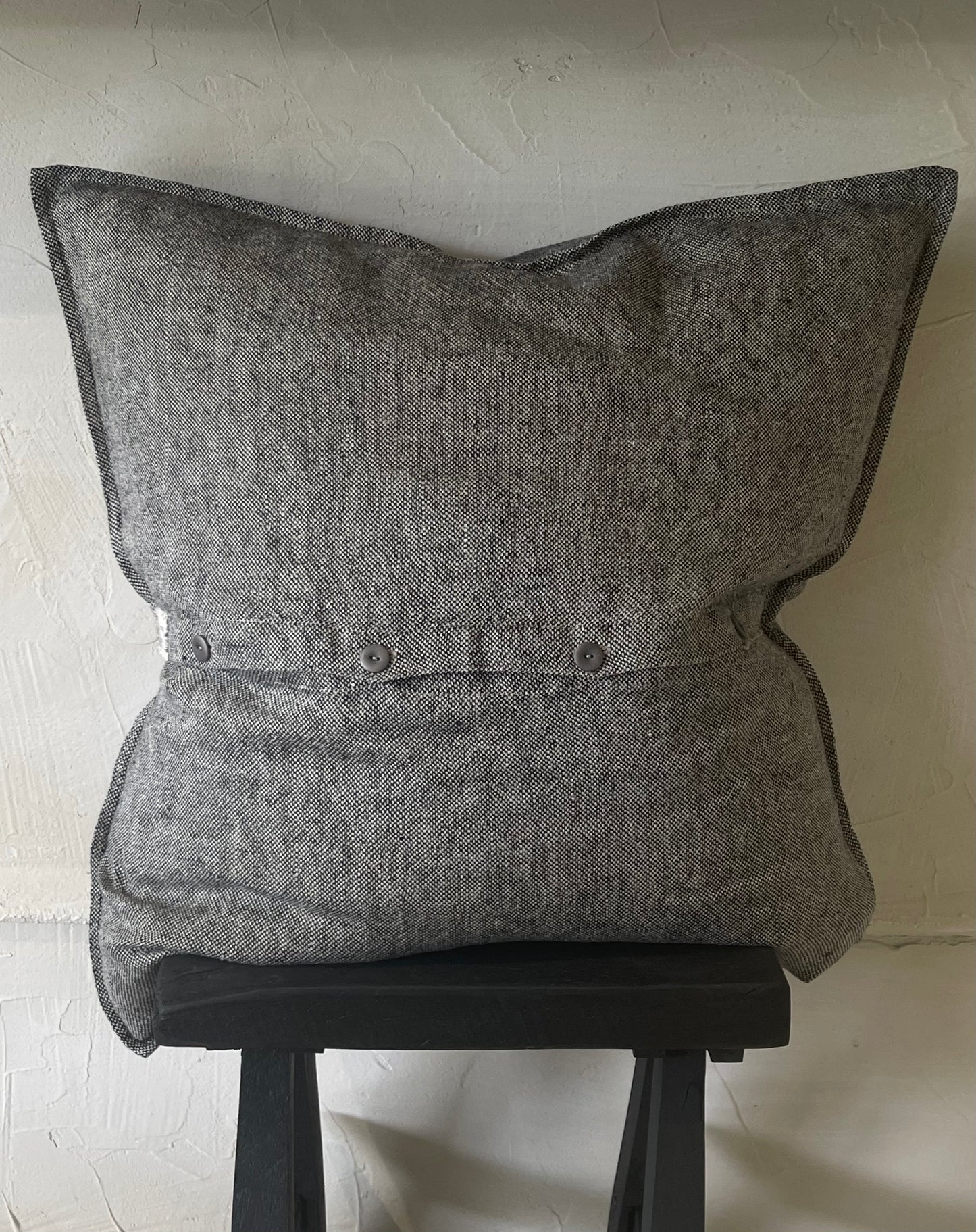 Rustique Euro Cushion -Noir Melange