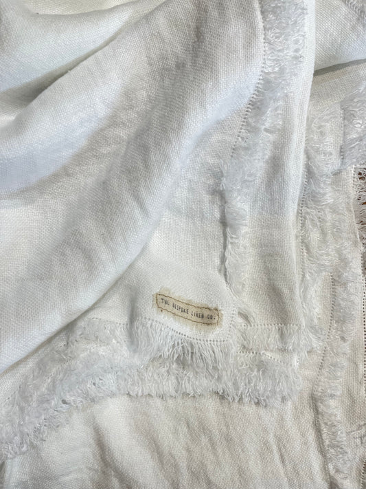 Rustique Cover Blanket  - Blanc